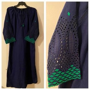 J. Crew Navy/Green accents Swim Cover Up Size M